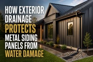 How Exterior Drainage Protects Metal Siding Panels From Water Damage